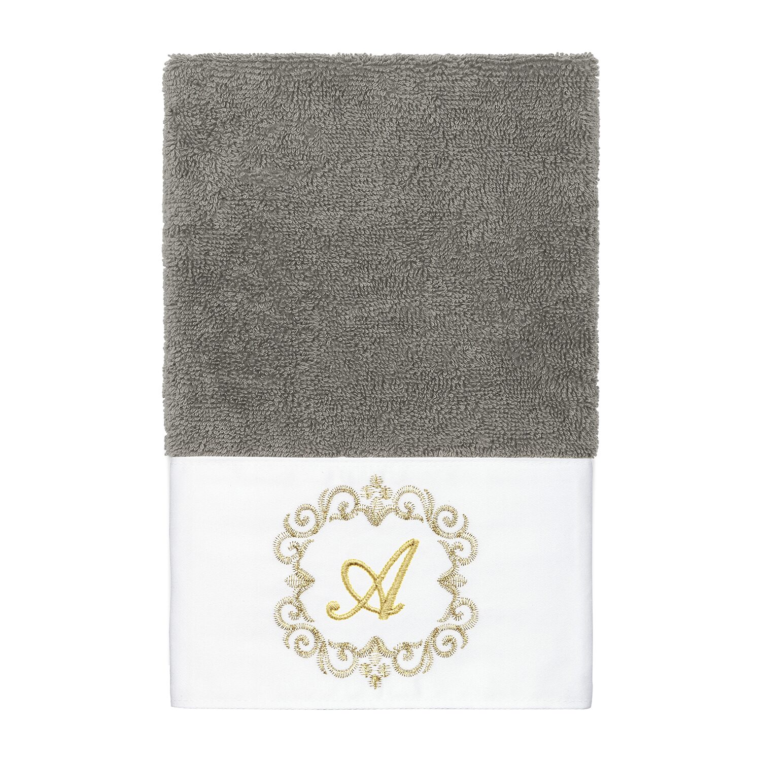 Linum Home Textiles Monica Gold 2-pc. Embellished Hand Towel