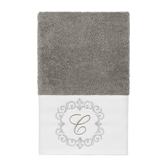 Linum Home Textiles Monica Silver Embellished 3-pc. Bath Towel Set