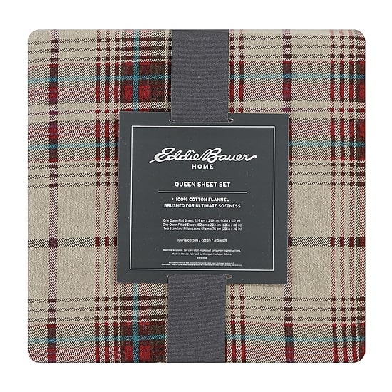 Eddie Bauer® Montlake Easy Care Flannel Sheet Set