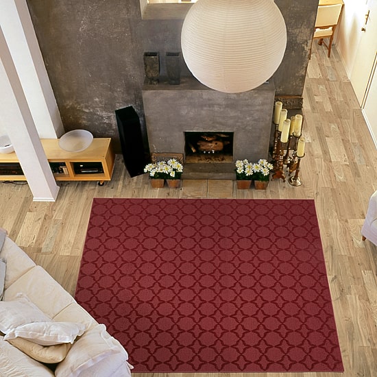 Garland Sparta Geometric Stain Resistant Indoor Square Area Rug