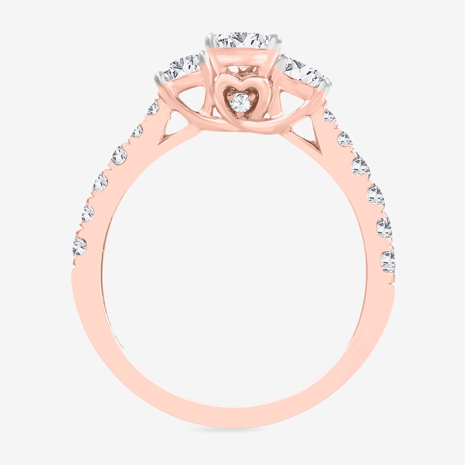 Love Lives Forever (H-I / Si1-Si2) Womens 1 CT. T.W. Lab Grown White Diamond 10K Gold Pear 3-Stone Engagement Ring