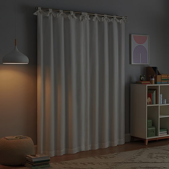 Eclipse Kids Bow Tab Top Blackout Single Curtain Panel