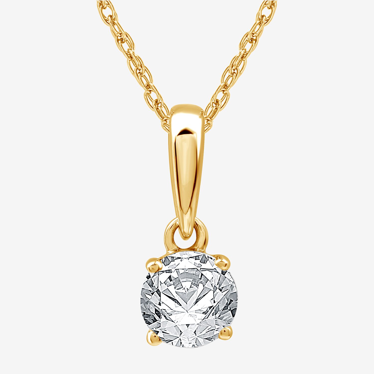 Ever Star (G / SI1-SI2) 1 CT. T.W. Lab Grown White Diamond 10K Gold Round 2-pc. Jewelry Set
