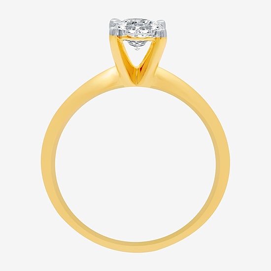 I Said Yes (H-I / I1) Womens 1 CT. T.W. Lab Grown White Diamond 14K Gold Over Silver Sterling Silver Round Bridal Set