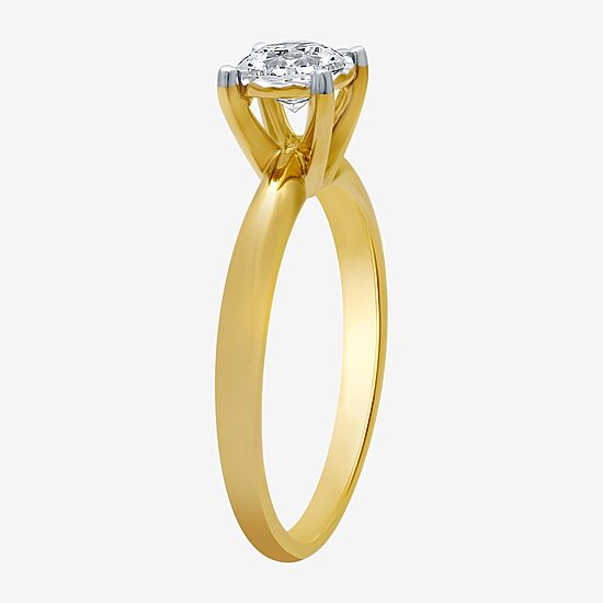 I Said Yes (H-I / I1) Womens 1 CT. T.W. Lab Grown White Diamond 14K Gold Over Silver Sterling Silver Round Bridal Set