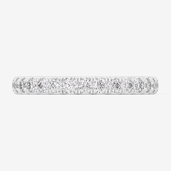 Signature By Modern Bride (Si1-Si2/H-I) Womens 2MM 1/2 CT. T.W. Lab Grown White Diamond 14K Gold Wedding Band