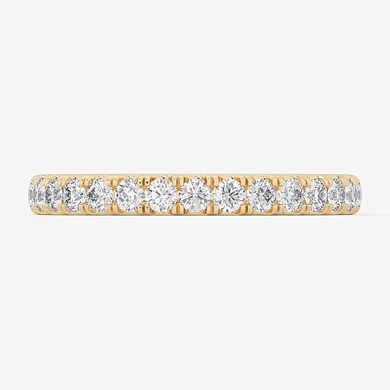 (Si1-Si2/H-I) Womens 2MM 1/2 CT. T.W. Lab Grown White Diamond 14K Gold Wedding Band