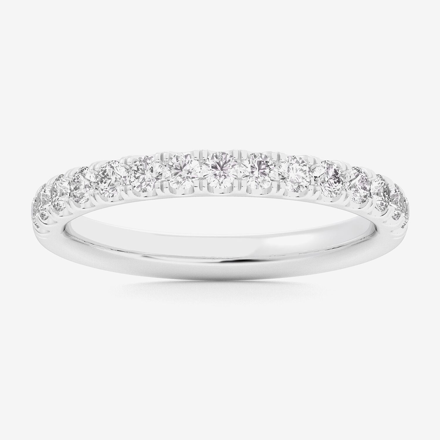 (Si1-Si2/H-I) Womens 2MM 1/2 CT. T.W. Lab Grown White Diamond 14K Gold Wedding Band