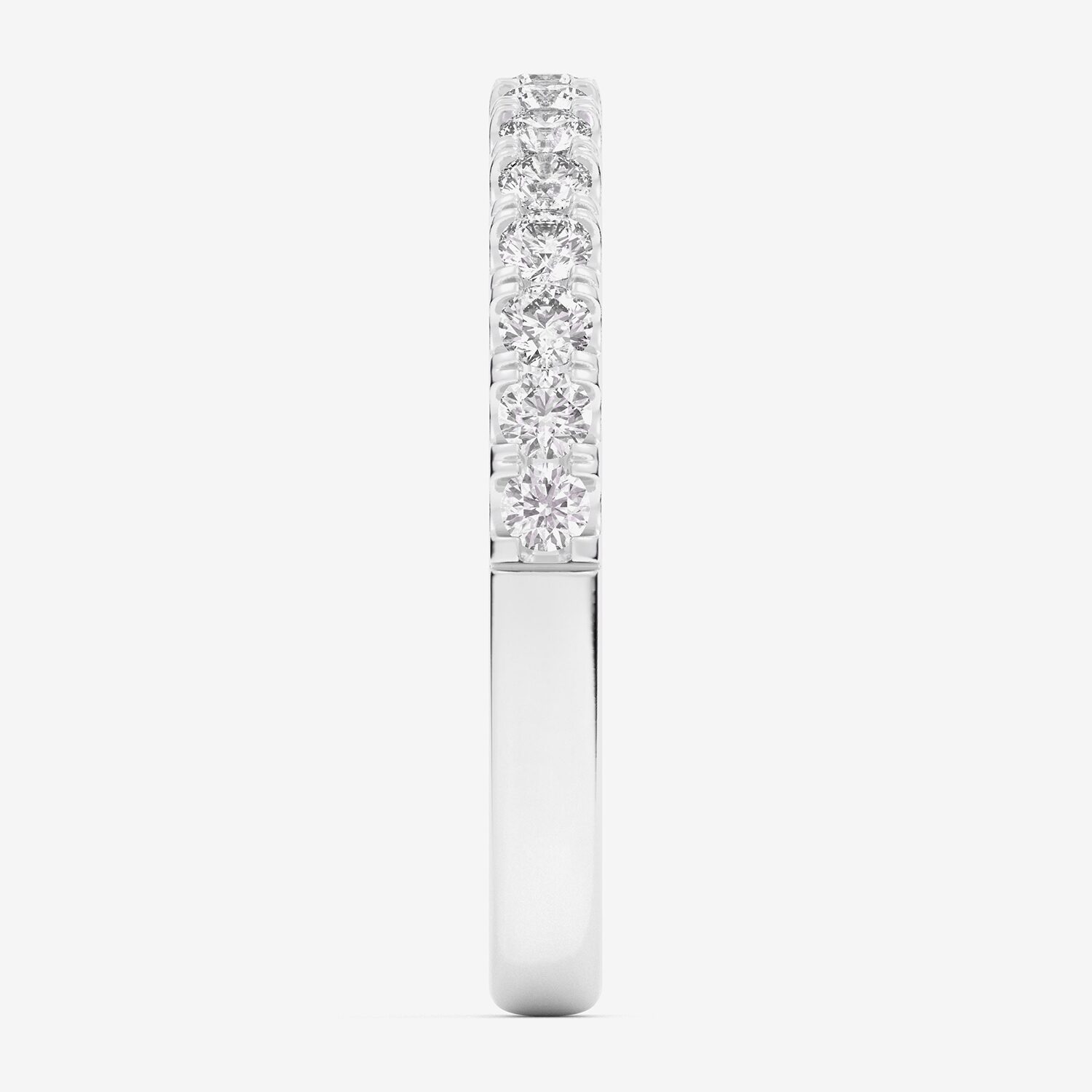 Signature By Modern Bride (Si1-Si2/H-I) Womens 2MM 1/2 CT. T.W. Lab Grown White Diamond 14K Gold Wedding Band