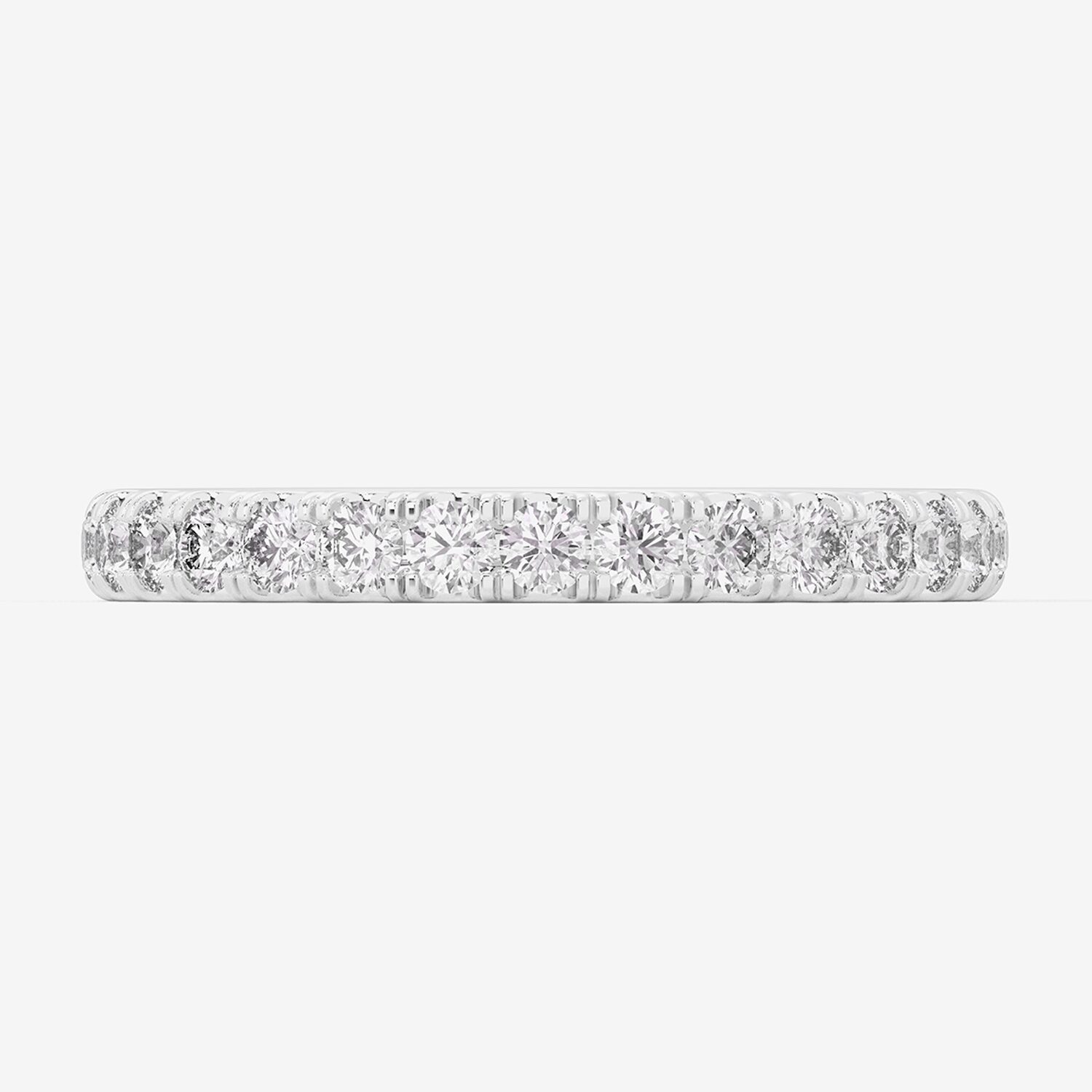 Signature By Modern Bride (Si1-Si2/H-I) Womens 2MM 1/2 CT. T.W. Lab Grown White Diamond 14K Gold Wedding Band