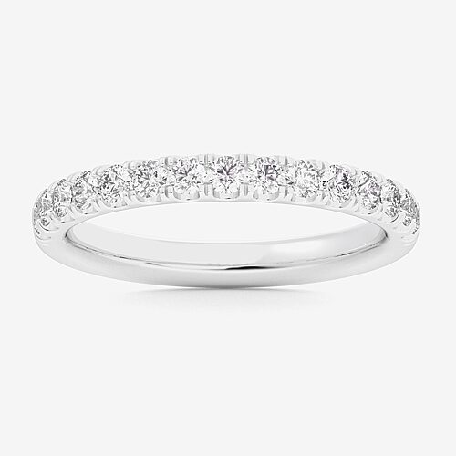 Signature By Modern Bride (Si1-Si2/H-I) Womens 2MM 1/2 CT. T.W. Lab Grown White Diamond 14K Gold Wedding Band, 9, White