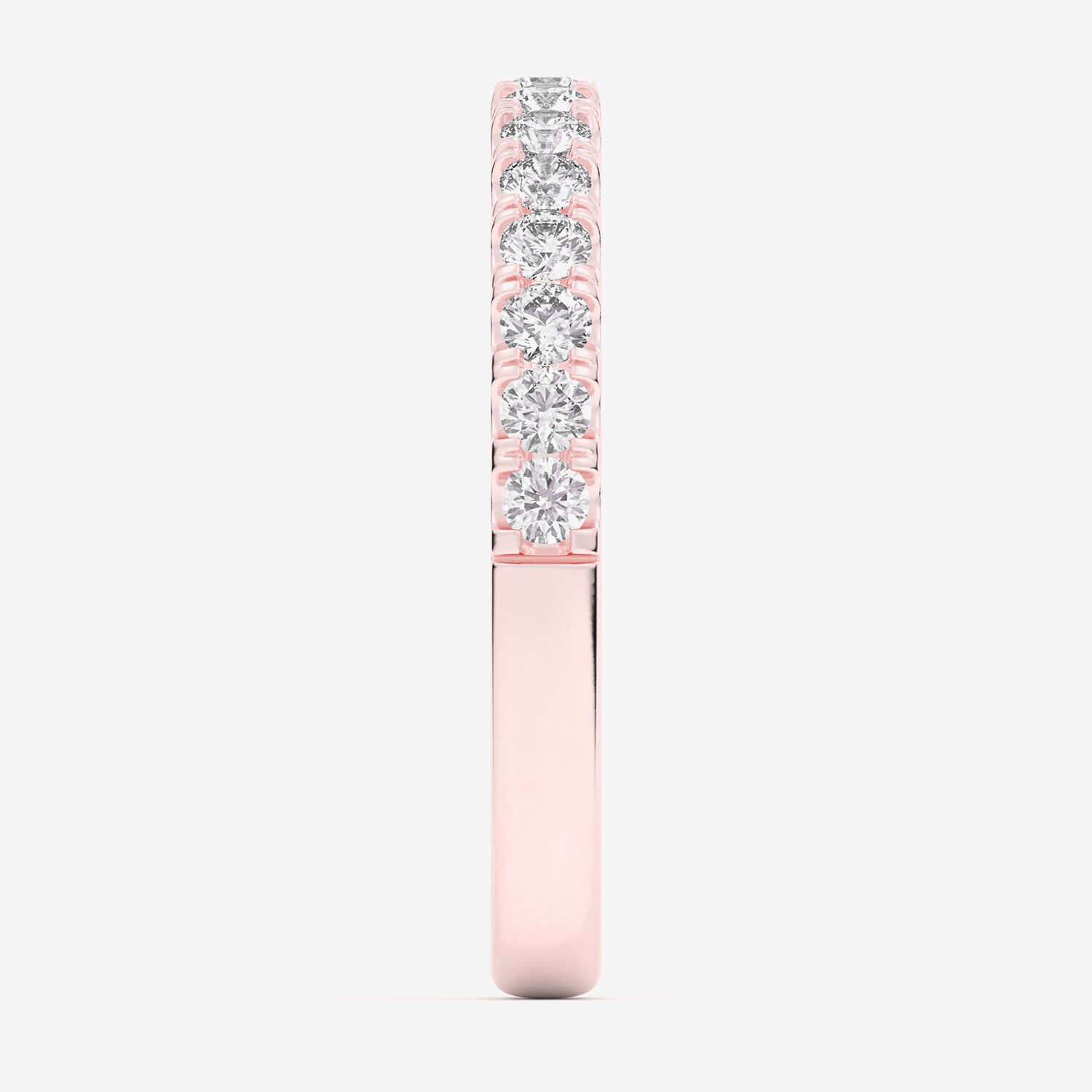Signature By Modern Bride (Si1-Si2/H-I) Womens 2MM 1/2 CT. T.W. Lab Grown White Diamond 14K Gold Wedding Band