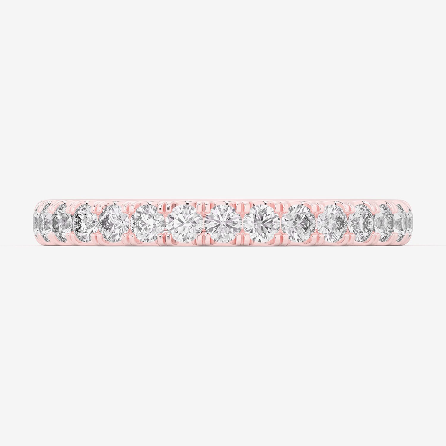 Signature By Modern Bride (Si1-Si2/H-I) Womens 2MM 1/2 CT. T.W. Lab Grown White Diamond 14K Gold Wedding Band