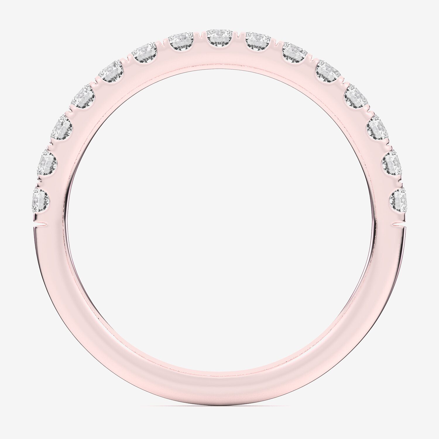 Signature By Modern Bride (Si1-Si2/H-I) Womens 2MM 1/2 CT. T.W. Lab Grown White Diamond 14K Gold Wedding Band