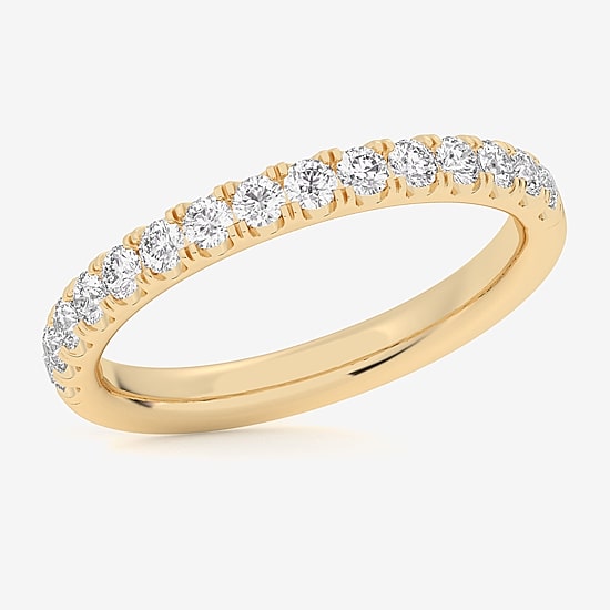 Signature By Modern Bride 2MM  (SI1-SI2 / H-I) 1/2 CT.T.W. Lab-Grown Diamond Wedding Band in 10K or 14K Gold