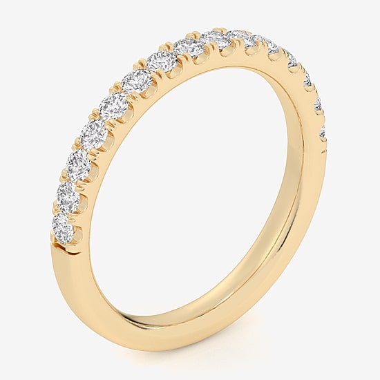 Signature By Modern Bride 2MM  (SI1-SI2 / H-I) 1/2 CT.T.W. Lab-Grown Diamond Wedding Band in 10K or 14K Gold
