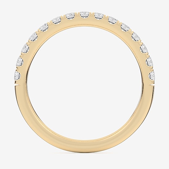 Signature By Modern Bride 2MM  (SI1-SI2 / H-I) 1/2 CT.T.W. Lab-Grown Diamond Wedding Band in 10K or 14K Gold
