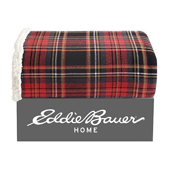 Eddie Bauer Mountain Tartan Washable Lightweight Throw
