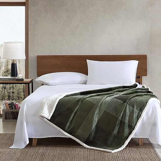 Eddie Bauer Pine Plaid Washable Lightweight Throw
