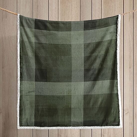 Eddie Bauer Pine Plaid Washable Lightweight Throw