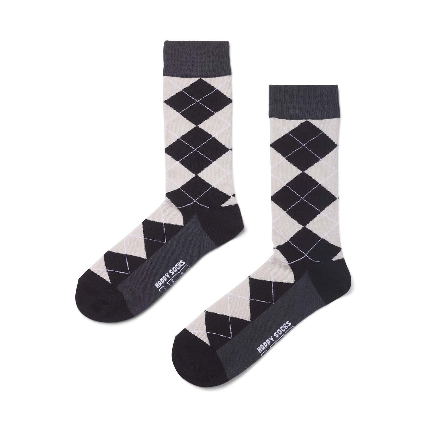 Happy Socks LITE Argyle Mens 1 Pair Crew Socks