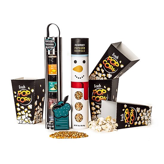 Wabash Valley Farms Seasoned Snowman Popcorn Food Set