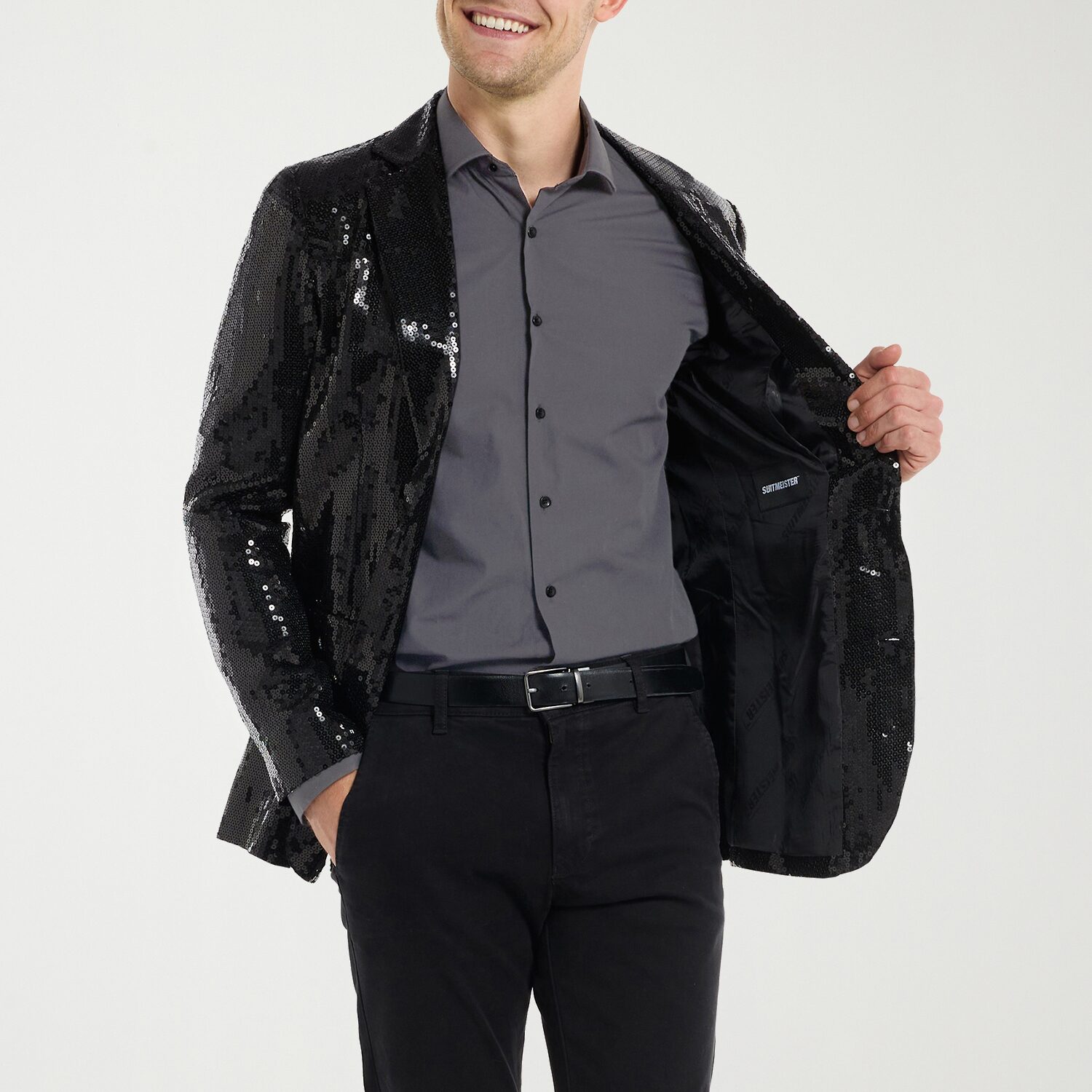 Suitmeister Sequins Mens Slim Fit Blazer