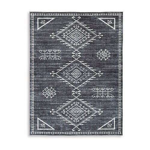 Signature Design by Ashley Arloman Washable Indoor Rectangular Area Rug, One Size, Black