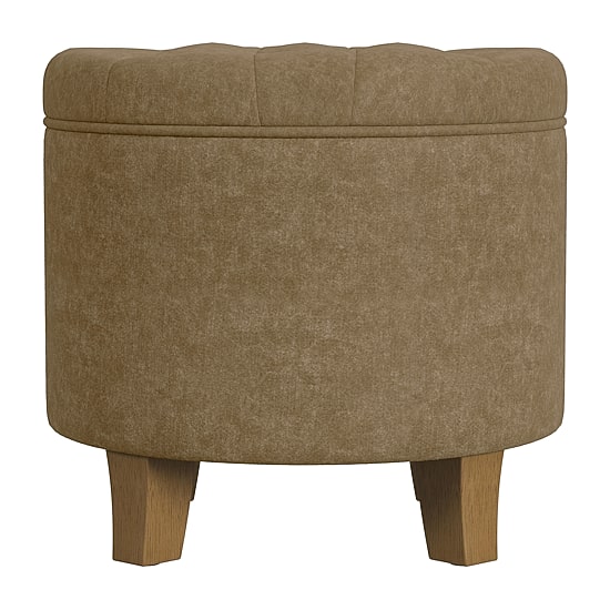 Kinfine Homepop Storage Tufted Lift-Top Ottoman in Faux Suede