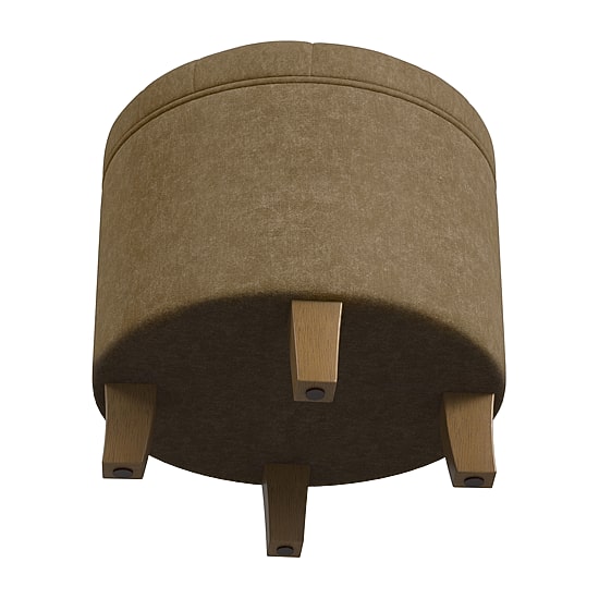 Kinfine Homepop Storage Tufted Lift-Top Ottoman in Faux Suede