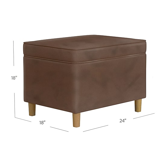 Kinfine Homepop Dinah Hinged Lid Ottoman in Velvet