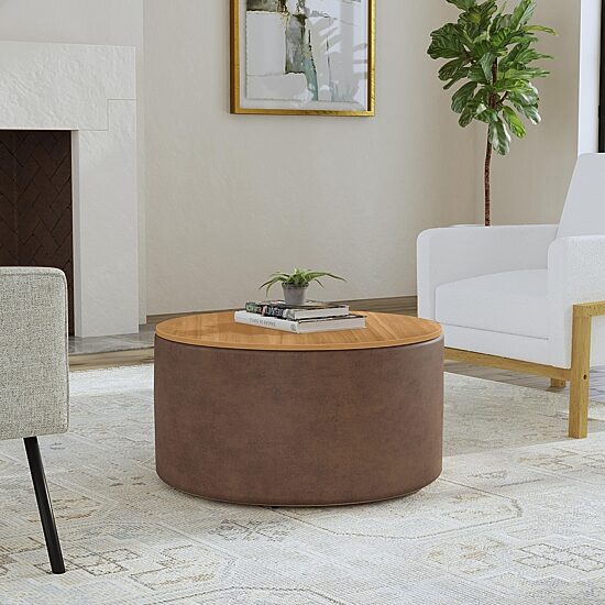 HOMEPOP Homepop Storage Lift-Top Upholstered Ottoman