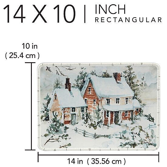 Certified International Winter's Frost Serving Platter