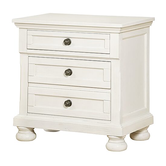 Avalon Furniture Wright  3 Drawer Nightstand in Oyster White