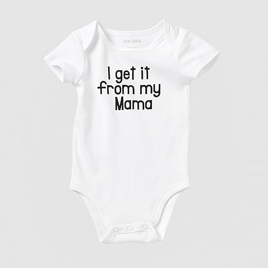 Okie Dokie Baby Unisex Round Neck Short Sleeve Rib Bodysuit