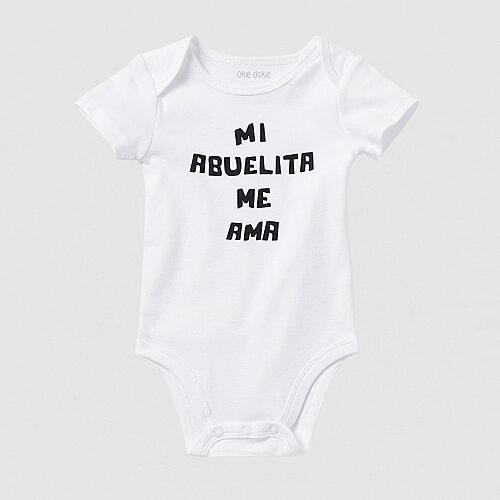 Okie Dokie Baby Unisex Round Neck Short Sleeve Rib Bodysuit, 24 Months, White