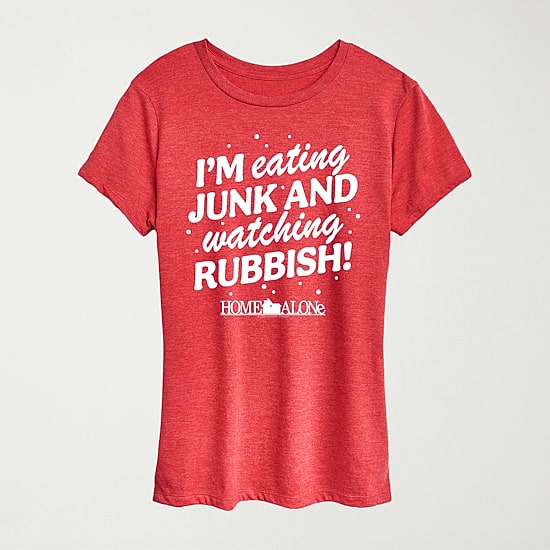 Eating Junk Womens Crew Neck Short Sleeve Regular Fit Graphic T-Shirt