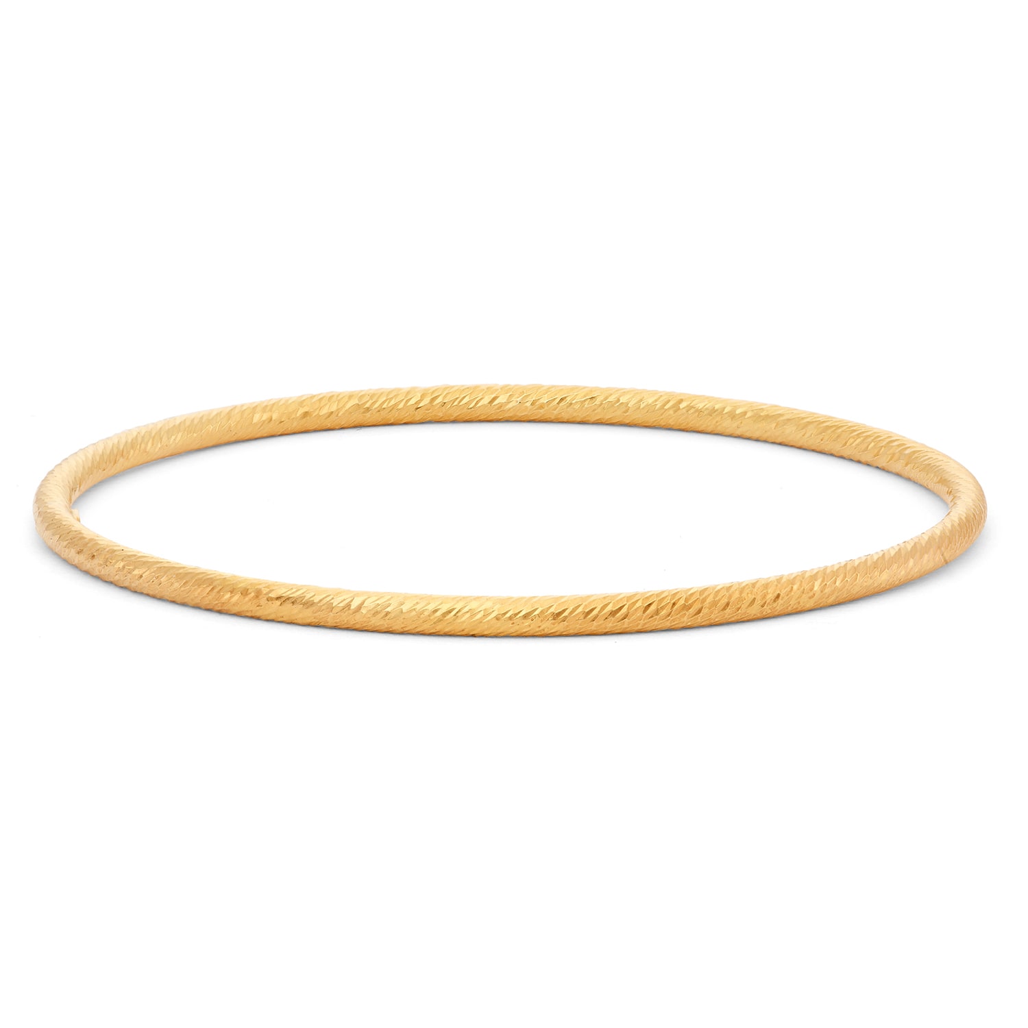 Unisex Adult 14K Gold Over Silver Bangle Bracelet