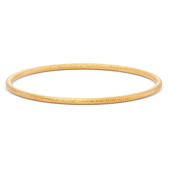 Unisex Adult 14K Gold Over Silver Bangle Bracelet