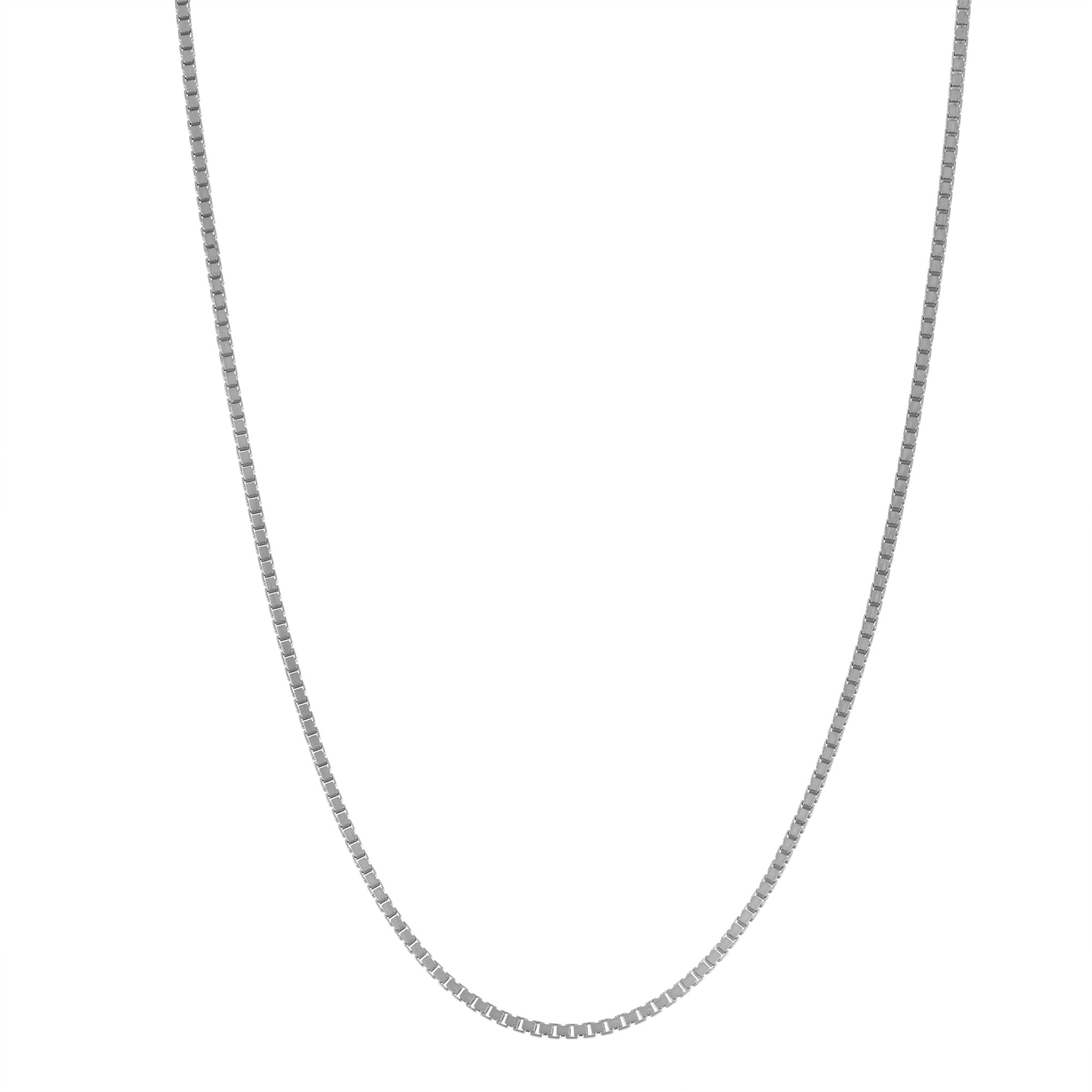 Sterling Silver Solid Box Chain Necklace