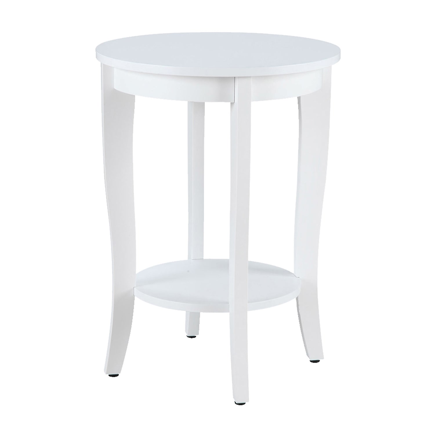 American Heritage Round End Table with Shelf