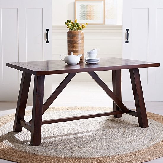 Safavieh Ainslee Collection Rectangular Wood-Top Dining Table