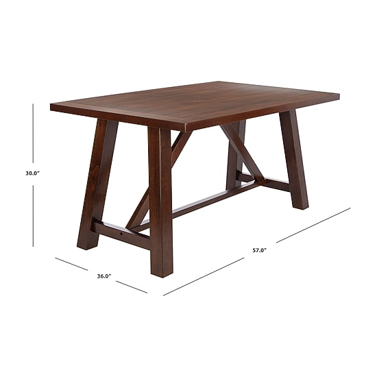 Safavieh Ainslee Collection Rectangular Wood-Top Dining Table