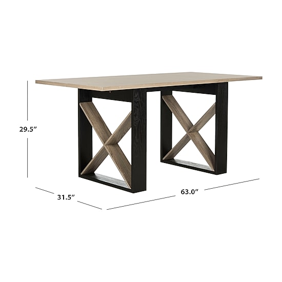Safavieh Monty Dining Collection Rectangular Wood-Top Dining Table