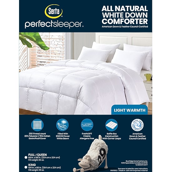 Serta® Midweight Down Hypoallergenic Comforter