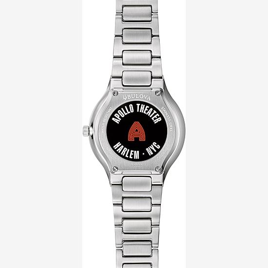 Bulova Apollo Special Edition Womens Silver Tone Stainless Steel Bracelet Watch 96l309