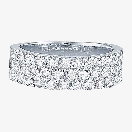 1 1/2 CT.T.W. Natural Diamond Three-Row Band