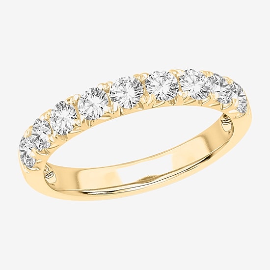 9-Stone (H-I / Si1-Si2) Womens 2 CT. T.W. Lab Grown White Diamond 14K Gold Wedding Band