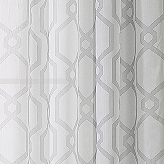 Regal Home Crushed Voile Geo Print Grommet Top Sheer Single Curtain Panel