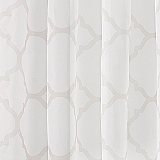 Regal Home Fret Printed Voile Rod Pocket Sheer Single Curtain Panel